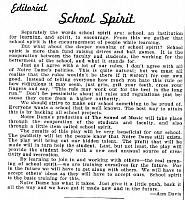 March 1966 editorial school spirit