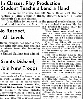 March 1966 page 3 article student teachers