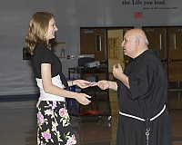 Thespian Induction: Elizabeth with Br. David